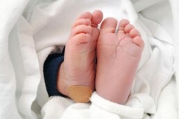 Baby Mohammed's feet when he was just 2 days old